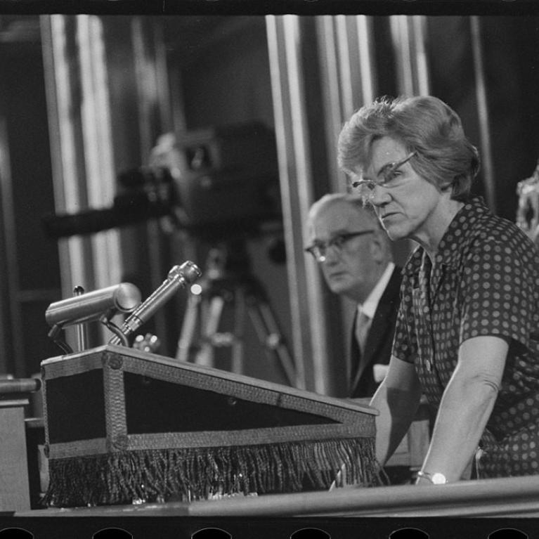 Aase Lionæs Aase Lionæs var den første som tok til orde for fri abort fra Stortingets talerstol i 1967