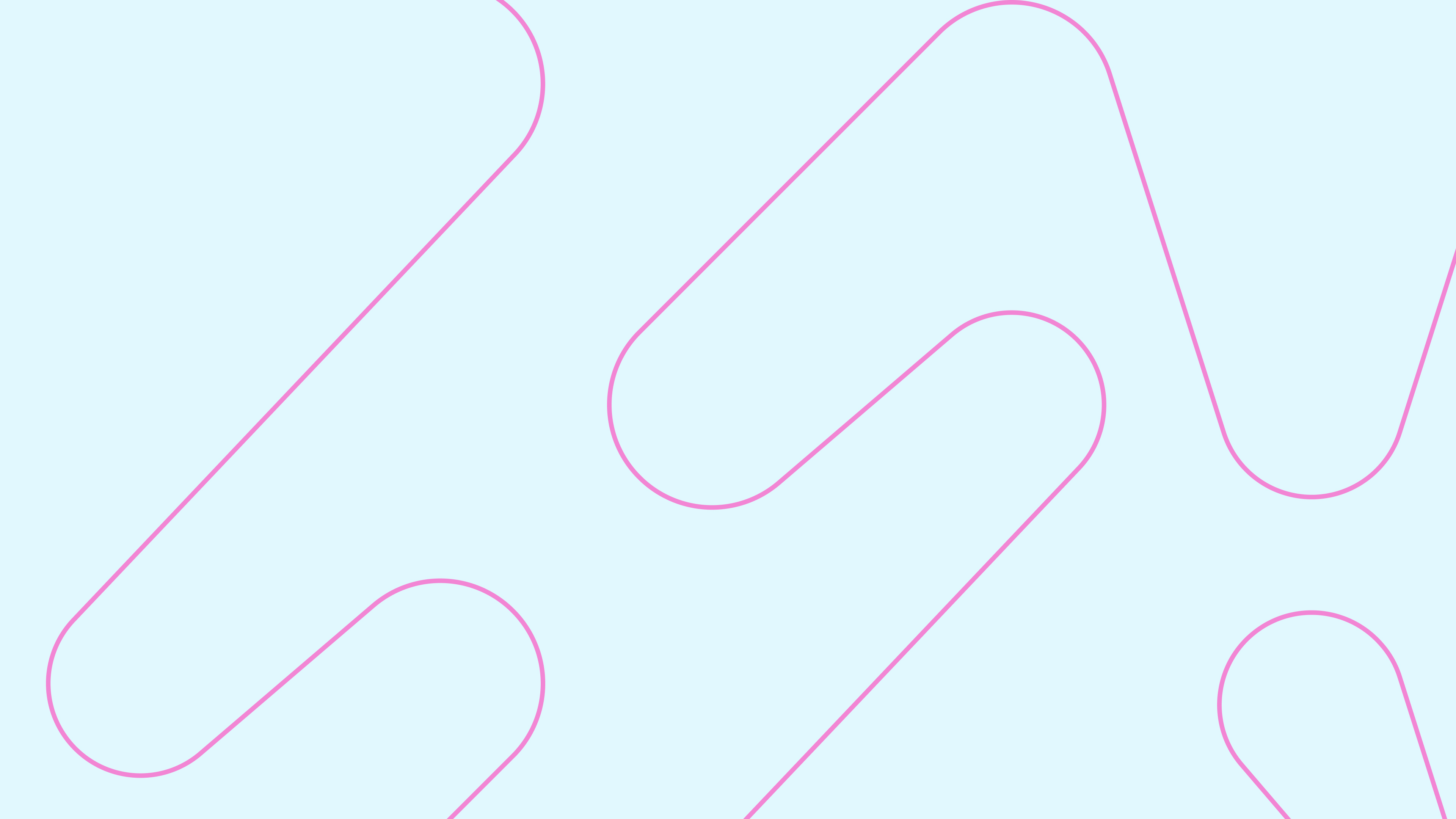 Kildens logo abstrakt illustrasjon lyseblå bakgrunn rosa skrift