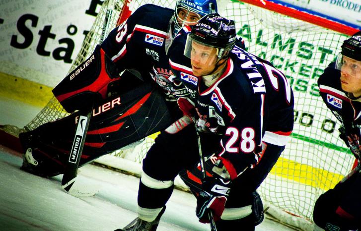 Mannlige ishockeyspillere på det svenske laget Halmstad Hammers