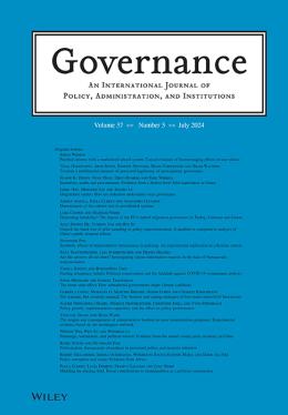 Governance. An international journal of policy, administration and institutions