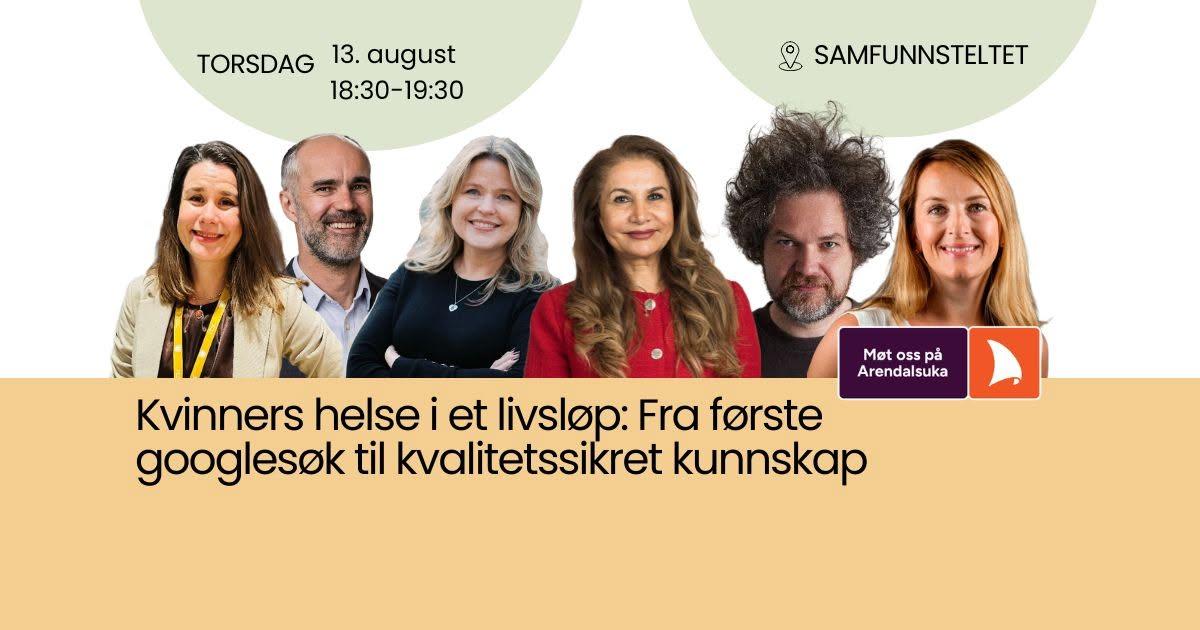 Plakat med portretter av innlederne. 