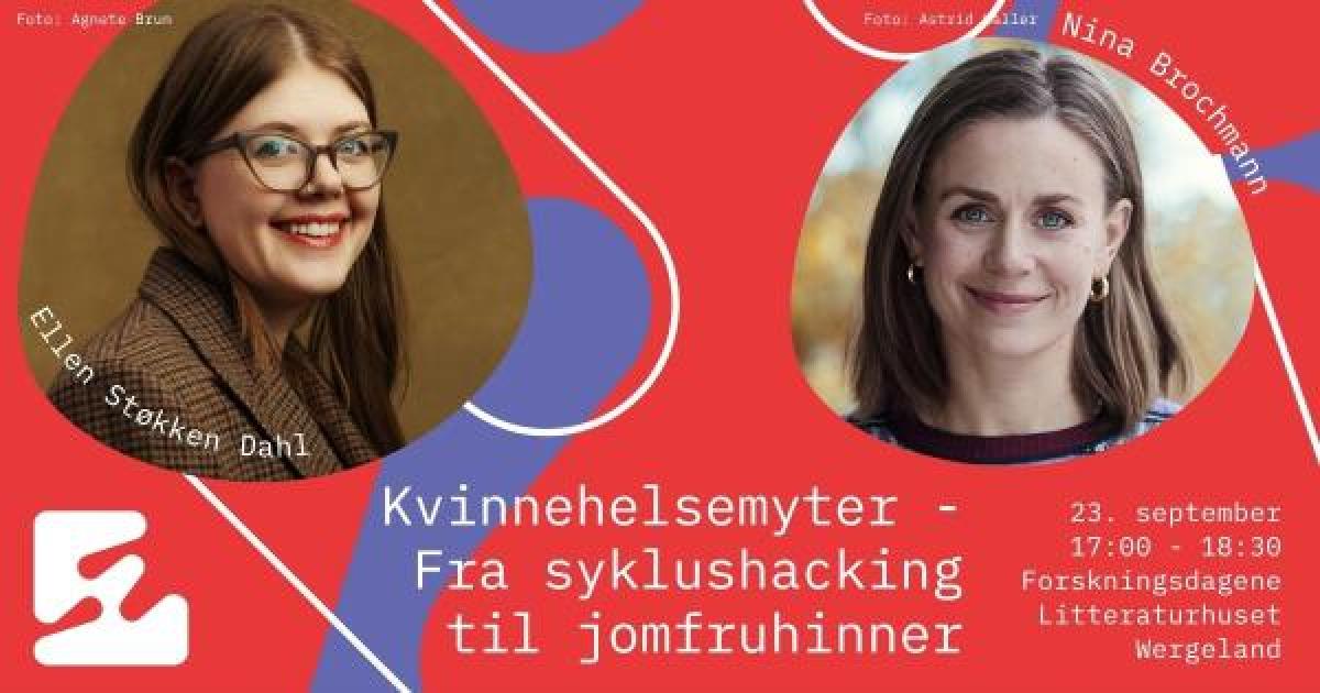 Bilde av innlederne over lilla og rød bakgrunn.