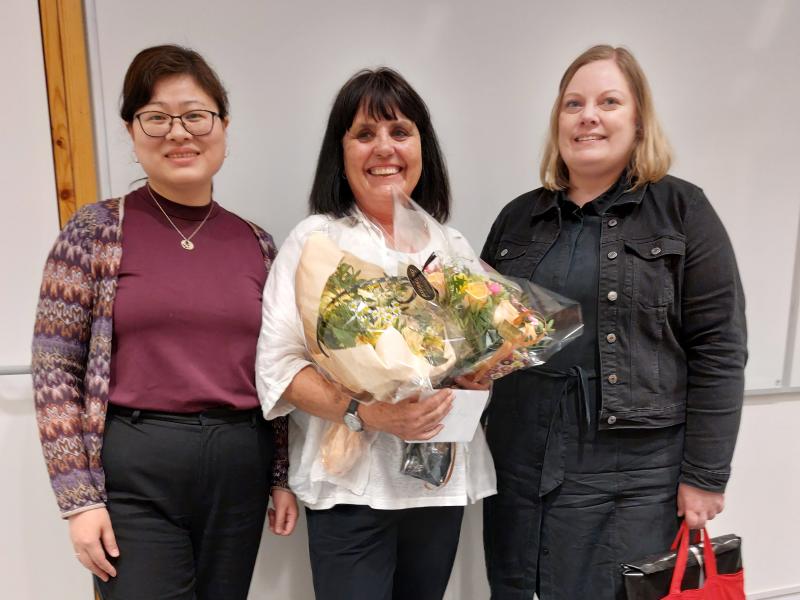 Yan Zhao, Anne-Jorunn Berg og Astrid Dankertsen, alle professorer ved Nord Universitet